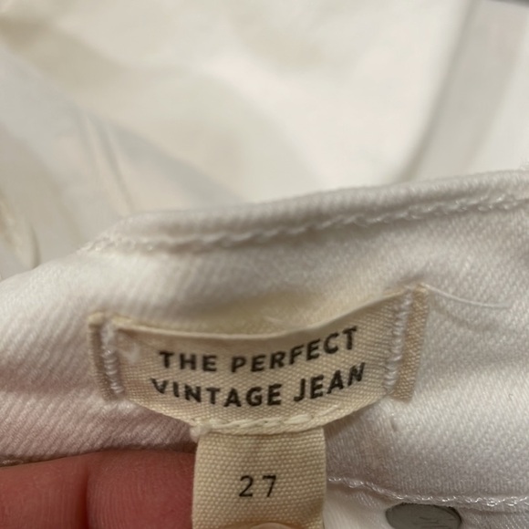 Madewell The Perfect Vintage Crop Jean in Tile White Raw hem - Picture 8 of 11